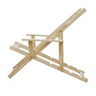 Kit 4 Espreguiçadeiras Preguiçosa Dobrável Madeira Maciça Nat