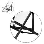 Kit 4 Espreguiçadeiras Preguiçosa Dobrável Sem Braço Black Em
