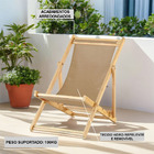 Kit 4 Espreguiçadeiras Preguiçosa Dobrável Sem Braço Madeira