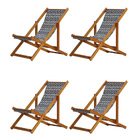 Kit 4 Espreguiçadeiras Preguiçosa Dobrável Sem Braço Mel Em M