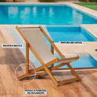 Kit 4 Espreguiçadeiras Preguiçosa Dobrável Sem Braço Mel Em M