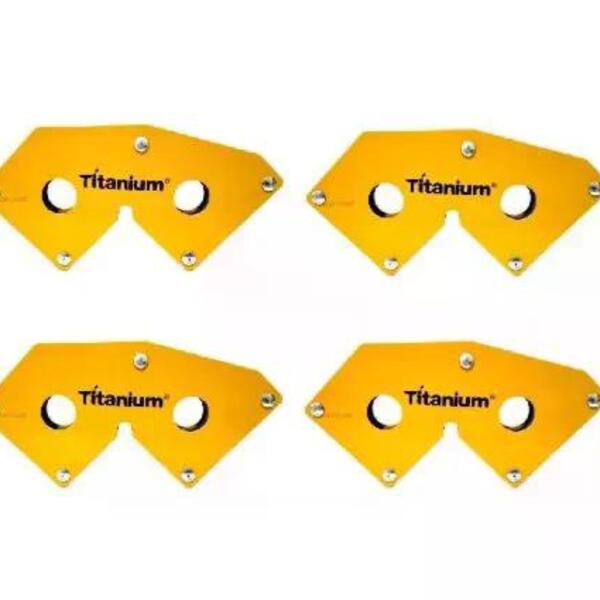 Kit - 4 Esquadro Magnético Multi Ângulo Para Solda 18kg - Tit