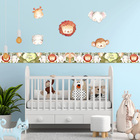 Kit 4 Faixas Decorativas Papel Parede E 5 Adesivos Infantil