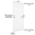 Kit 4 Folhas De Porta De Madeira Frisada 210x70cm Espessura 3