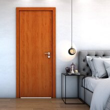 Kit 4 Folhas De Porta De Madeira Lisa 210x60cm Espessura 3,5c