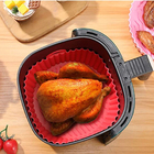 Kit 4 Formas Silicone Fritadeira Quadrada Airfryer 16cm