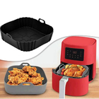 Kit 4 Formas Silicone Fritadeira Quadrada Airfryer 16cm