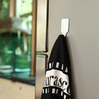 Kit 4 Gancho Multiuso - Inox Escovado Com Adesivo Dupla Face