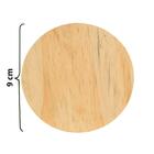 Kit 4 Ganchos De Madeira Pinus Cabideiro De Parede Redondo Bo