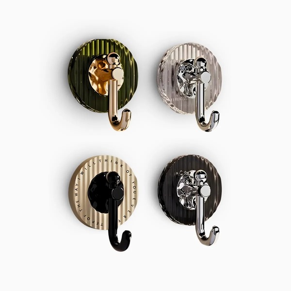 Kit 4 Ganchos Organizador De Parede Multicolorido Incolor