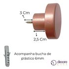 Kit 4 Ganchos Provador De Roupas Em Madeira  6,5 Cm - Rosê