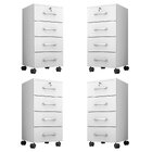 Kit 4 Gaveteiros Escritório Chave E Rodízios 4 Gavetas Gávea