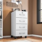 Kit 4 Gaveteiros Escritório Chave E Rodízios 4 Gavetas Gávea