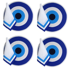 Kit 4 Guardanapo + 4 Capa P Sousplat Mesa Decorati Azul Luxo