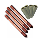 Kit 4 Haste Terra 5/8 X2,4m C/rosca Prolongavel + 4 Luva