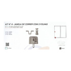 Kit 4 - Janela De Correr Com 2 Folhas - Preto