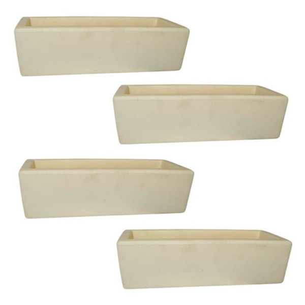 Kit 4 Jardineiras De Planta 37x15 Floreira Polietileno