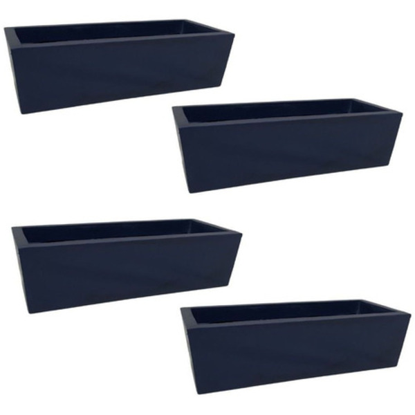 Kit 4 Jardineiras De Plantas Azul 37x15 Floreira Polietileno