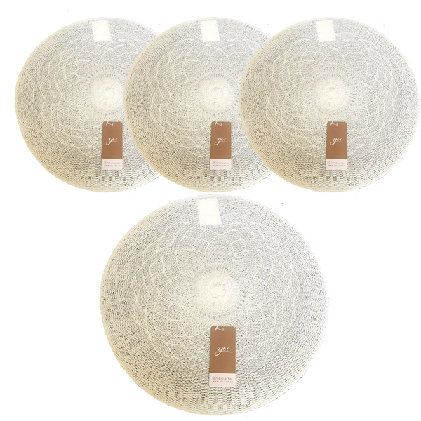 Kit 4 Jogos Americano Sousplat De Crochet Servir Mesa Casa Be