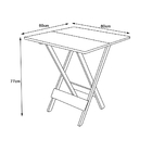 Kit 4 Jogos De Mesa Com 4 Cadeiras De Madeira Dobravel 60x60