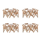 Kit 4 Jogos De Mesa Com 4 Cadeiras De Madeira Dobravel Classi