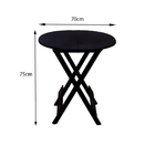 Kit 4 Jogos De Mesa Dobravel Com 4 Cadeiras Tampo Redondo 70x