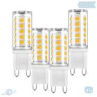 Kit 4 Lâmpadas De Led Halopin G9 5w Branco Quente (3000k)
