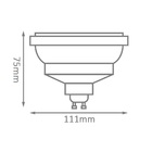 Kit 4 Lâmpadas Led Ar111 24º 12w 4000k Gu10 Bivolt