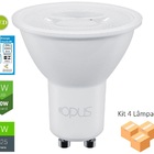 Kit 4 Lâmpadas Led Mr16 7w 6500k Bivolt - Opus