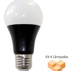 Kit 4 Lâmpadas Luz Negra 9w E27 Bivolt