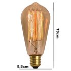 Kit 4 Lâmpadas Retrô Decorativa Vintage Thomas Edison St58 12