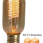 Kit 4 Lâmpadas Retro Decorativa Vintage Thomas Edison T45 127v