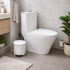 Kit 4 Lixeiras Branca 6l Level Alumínio Aço Cozinha Banheiro