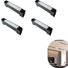 Kit 4 Luminária Led Difusa Linear Para Trilho 10w Preto