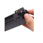 Kit 4 Luminária Led Difusa Linear Para Trilho 10w Preto