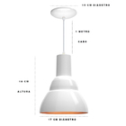 Kit 4 Luminária Pendente Refletor Prv Branco / Cobre