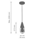 Kit 4 Luminária Pendente Retrô 9,5cm Aramado Marrom Text - Tks