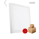 Kit 4 Luminaria Plafon Painel Sobrepor 18w Led Quadrada 4000k