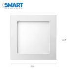 Kit 4 Luminaria Plafon Painel Sobrepor 18w Led Quadrada 4000k