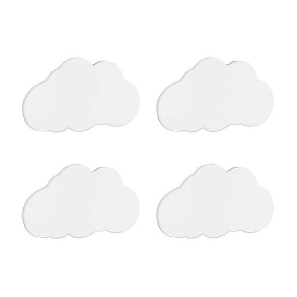 Kit 4 Luminarias De Parede Nuvem Com Led