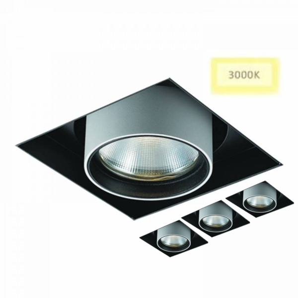 Kit 4 Luminarias Decorativas Spot Spy De Embutir Led 20w