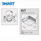 Kit 4 Luminarias Decorativas Spot Spy De Embutir Led 20w