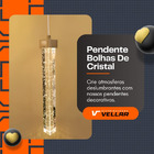 Kit 4 Luminárias Pendentes Bolhas De Cristal Redondo 3 Em 1