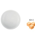 Kit 4 Luminárias Redonda Led Branca 15w 3000k Bivolt Ip65
