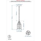 Kit 4 Lustre Pendente Rustico Coutry Texas 1001/1 Pt/cromado