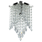 Kit 4 Lustre Plafon De Cristal Acrilico Spark Maravilhoso