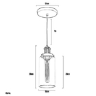 Kit 4 Lustres Pendentes Château Cilindrico Vidro Preto Cobre