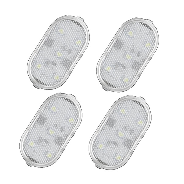 Kit 4 Luz Led Aviso Porta Carro Iluminação Chão Segurança Ind