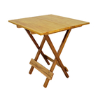 Kit 4 Mesas 70x70 De Madeira Dobravel Robust Mel