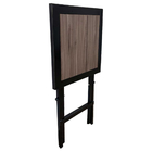 Kit 4 Mesas Bistro Dobrável Industrial Em Ferro Preto E Tampo